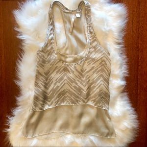 🌸3/$20 Layered Beige & Neutral Racerback Tank Sz S